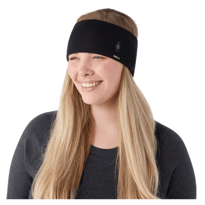 SMARTWOOL MERINO 250 REVERSIBLE HEADBAND BLACK/CHARCOAL WOMEN'S FRONT VIEW