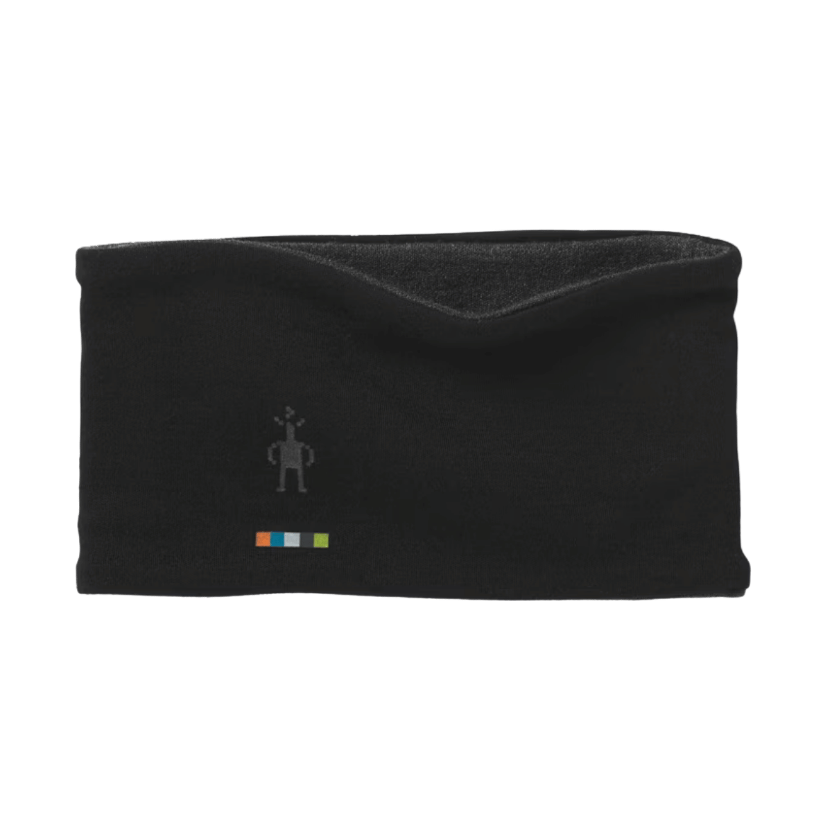 SMARTWOOL MERINO 250 REVERSIBLE HEADBAND BLACK/CHARCOAL FRONT VIEW
