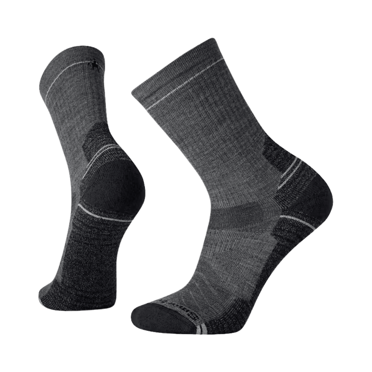 SMARTWOOL HIKE LIGHT CUSHION CREW SOCKS - MEDIUM GRAY 
