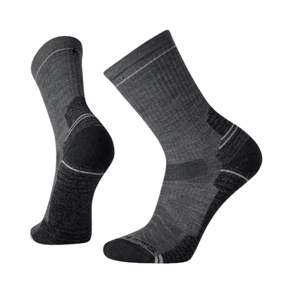SMARTWOOL HIKE LIGHT CUSHION CREW SOCKS - MEDIUM GRAY 