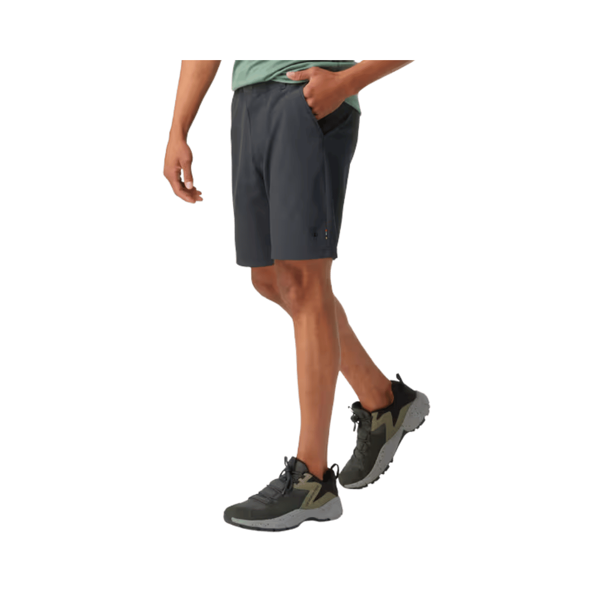 SMARTOOL MEN'S 8" SHORTS - BLACK - SIDE VIEW
