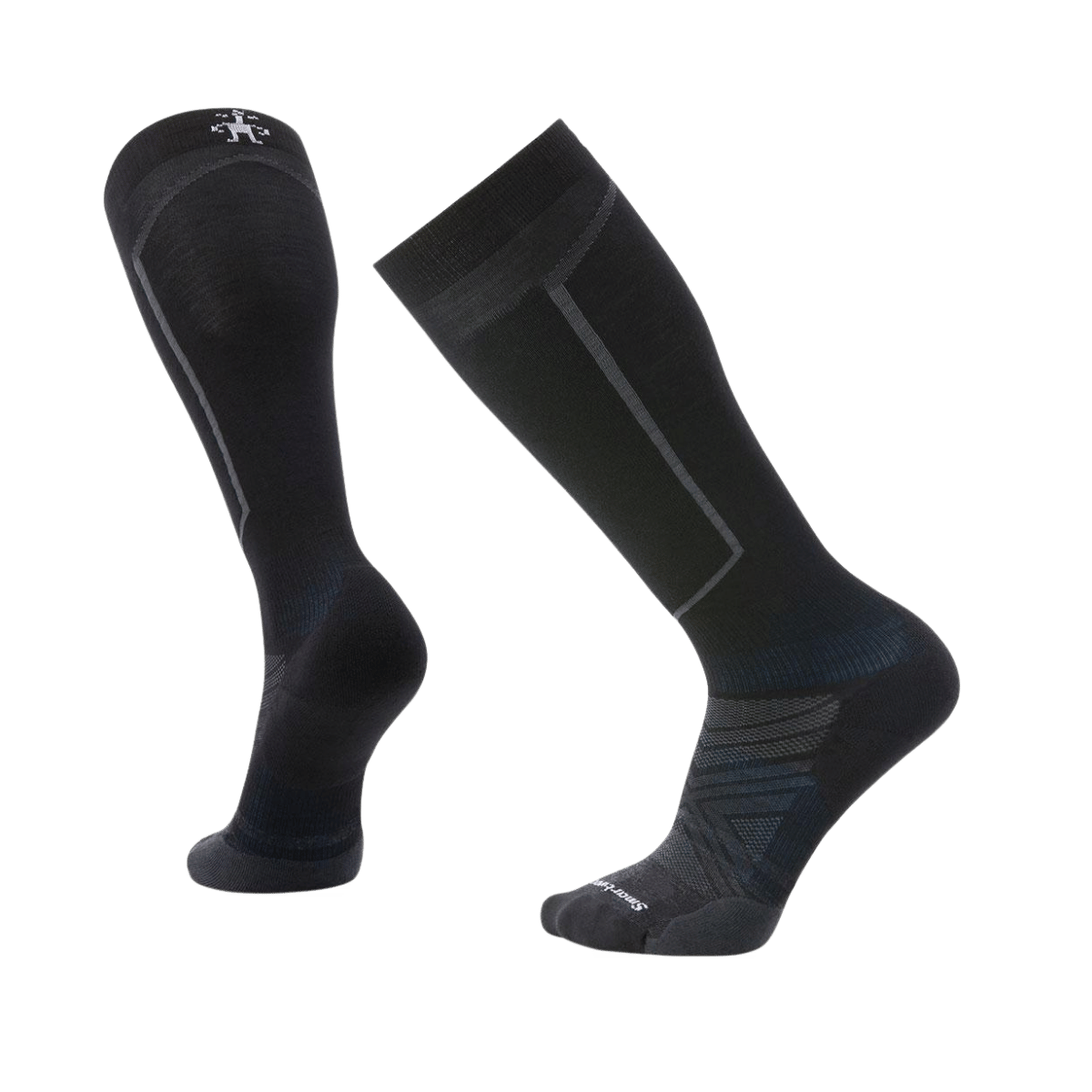 SMARTWOOL SKI TARGETED CUSHION OTC SOCKS - BLACK