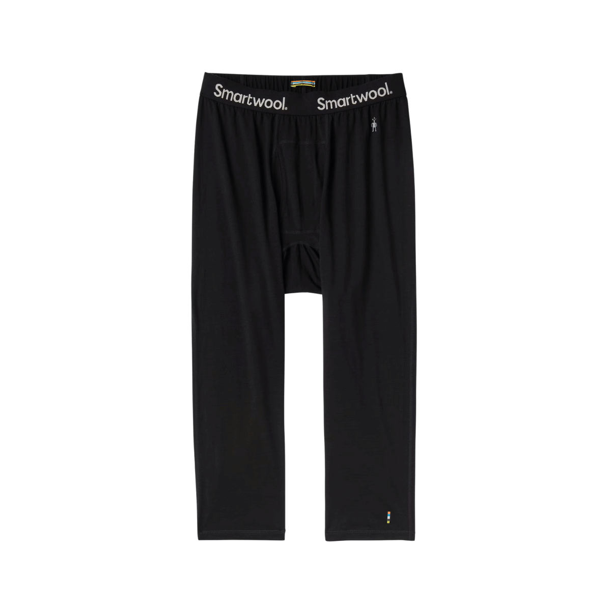 SMARTWOOL MEN'S CLASSIC ALL-SEASON MERINO BASE LAYER 3/4 BOTTOM - BLACK - FEATURING VIEW