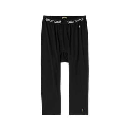 SMARTWOOL MEN'S CLASSIC ALL-SEASON MERINO BASE LAYER 3/4 BOTTOM - BLACK - FEATURING VIEW