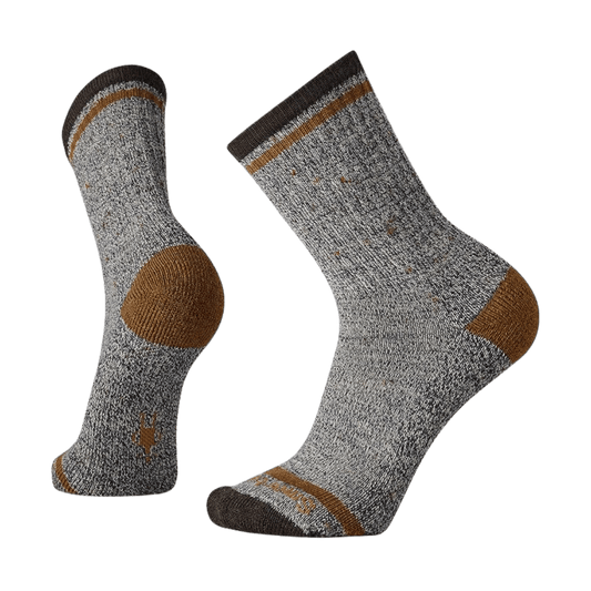 SMARTWOOL EVERYDAY LARIMER CREW SOCKS - ACORN - FEATURING VIEW