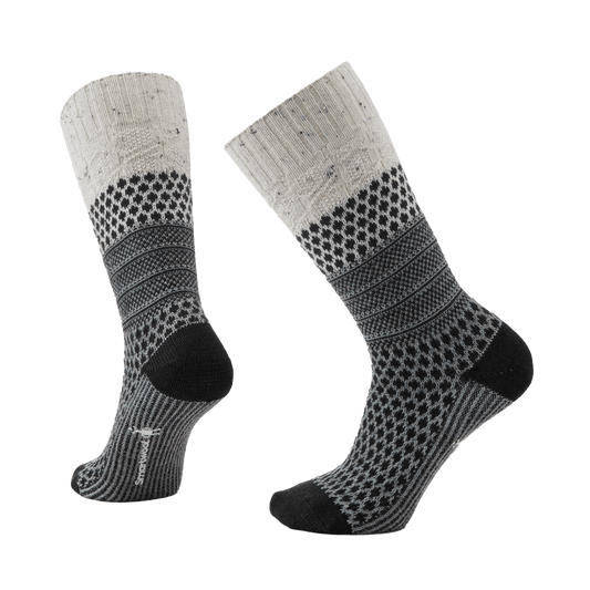SMARTWOOL EVERYDAY POPCORN CABLE CREW FULL CUSHION SOCKS - NATURAL DONEGAL