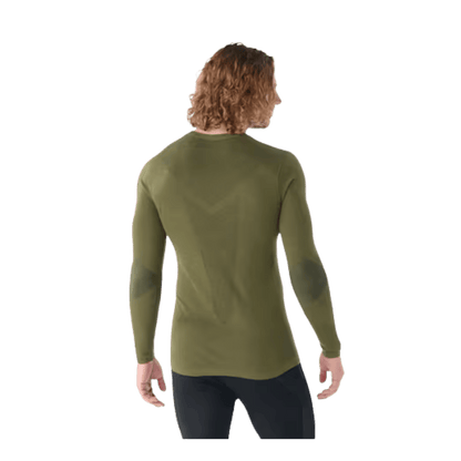 SMARTWOOL MEN'S INTRAKNIT THERMAL MERINO 200 BASE LAYER CREW - WINTER MOSS - BACK VIEW