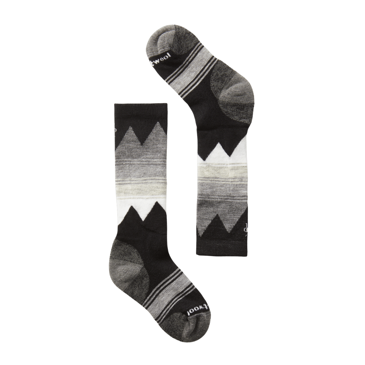 SMARTWOOL KIDS’ SKI LIGHT CUSHION OVER-THE-CALF SOCKS – BLACK