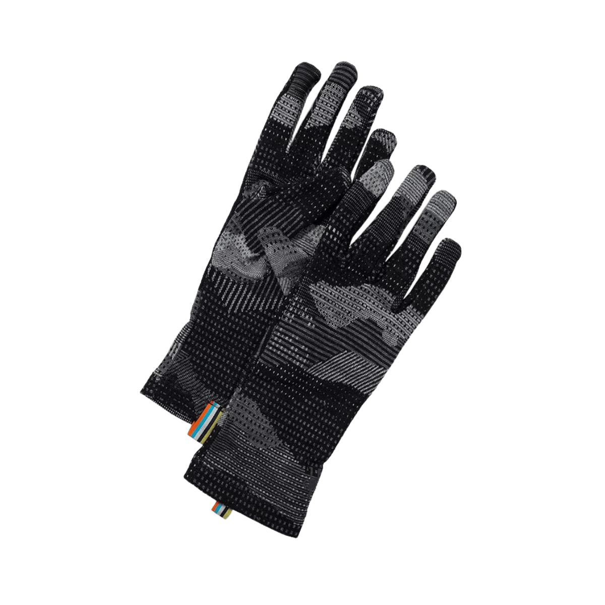 SMARTWOOL MEN'S MERINO 250 PATTERN GLOVE - BLACK MOUNTAIN SCAPE