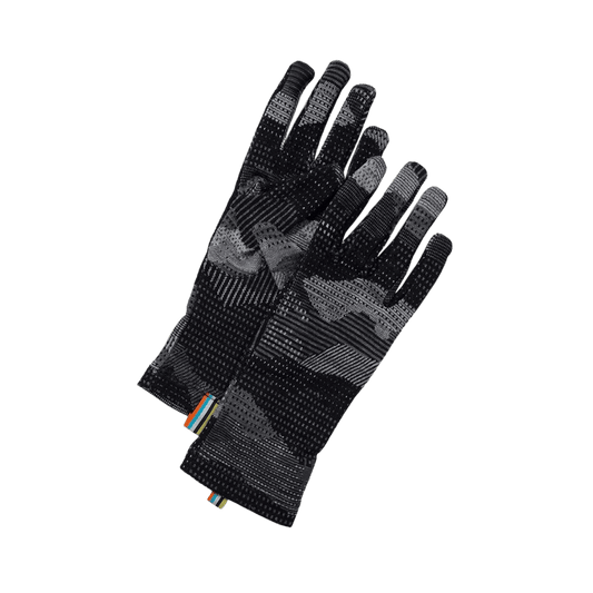 SMARTWOOL MEN'S MERINO 250 PATTERN GLOVE - BLACK MOUNTAIN SCAPE