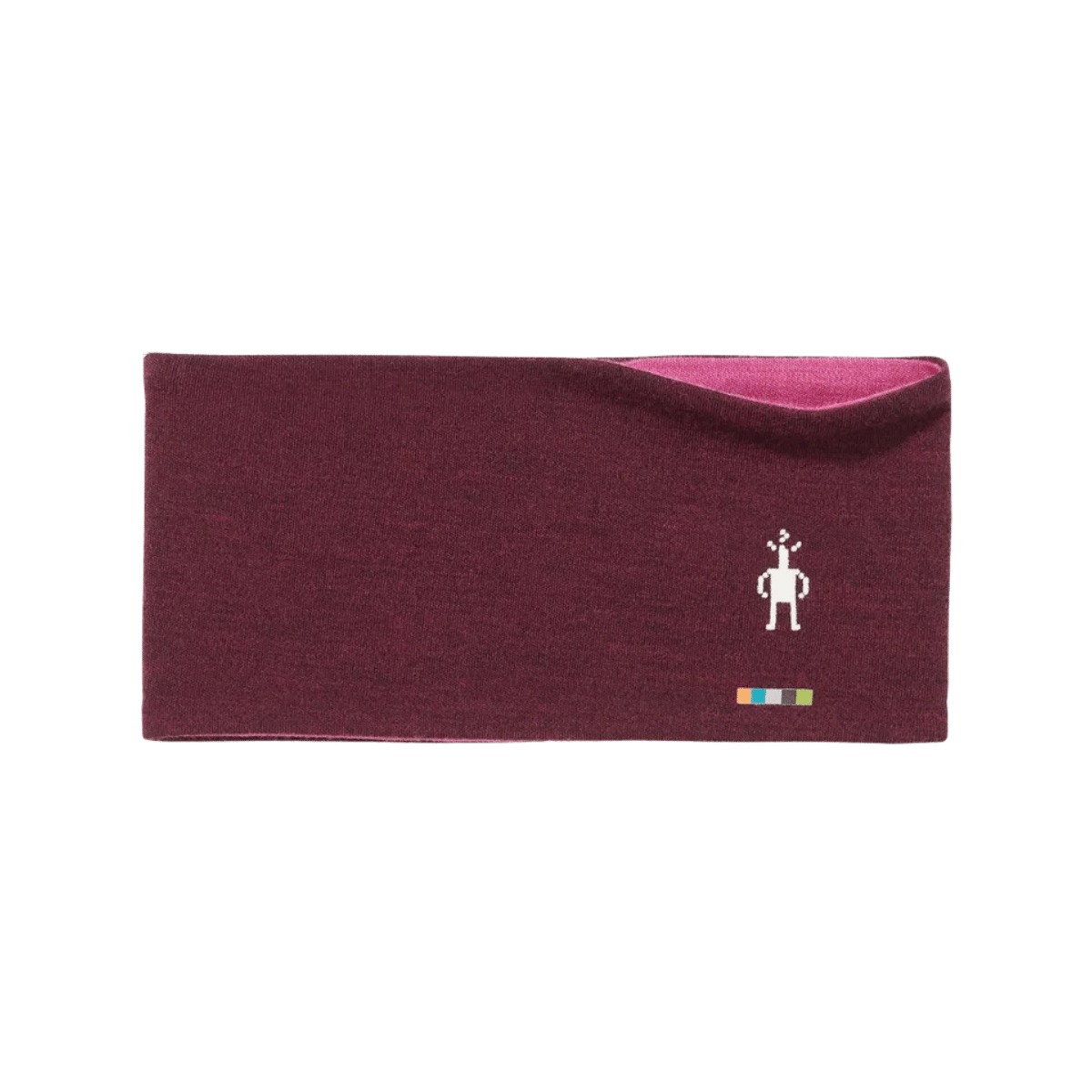 SMARTWOOL THERMAL MERINO 250 REVERSIBLE HEADBAND - 1 FM - BLACK CHERRY HEATHER