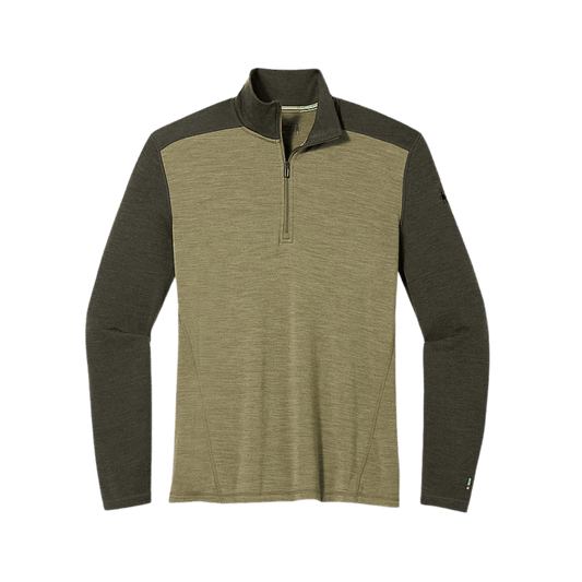 SMARTWOOL MEN’S MERINO BASELAYER 1/4 ZIP – NORTH WOODS HEATHER