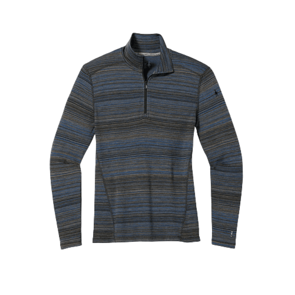 SMARTWOOL MERINO BASELAYER PATTERN 1/4 ZIP - LAGUNA BLUE