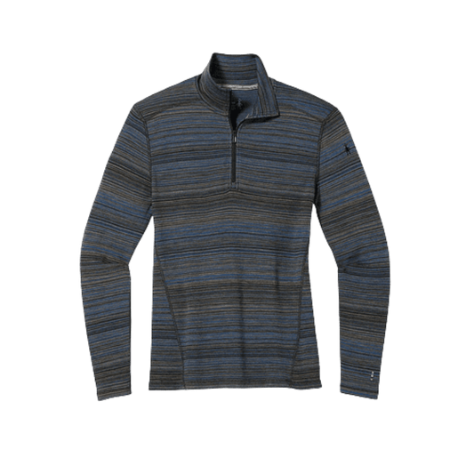 SMARTWOOL MERINO BASELAYER PATTERN 1/4 ZIP - LAGUNA BLUE