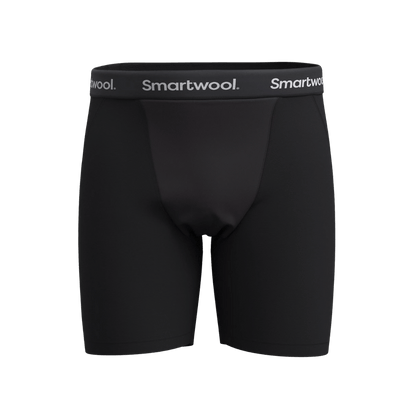 SMARTWOOL MEN'S WIND BOXER BRIEF - BLACK - PRODUCT DETAIL VIEW