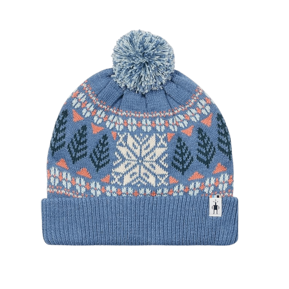 SMARTWOOL FAIRISLE SNOWFLAKE BEANIE - 1 FM - BLUE HORIZON HEATHER