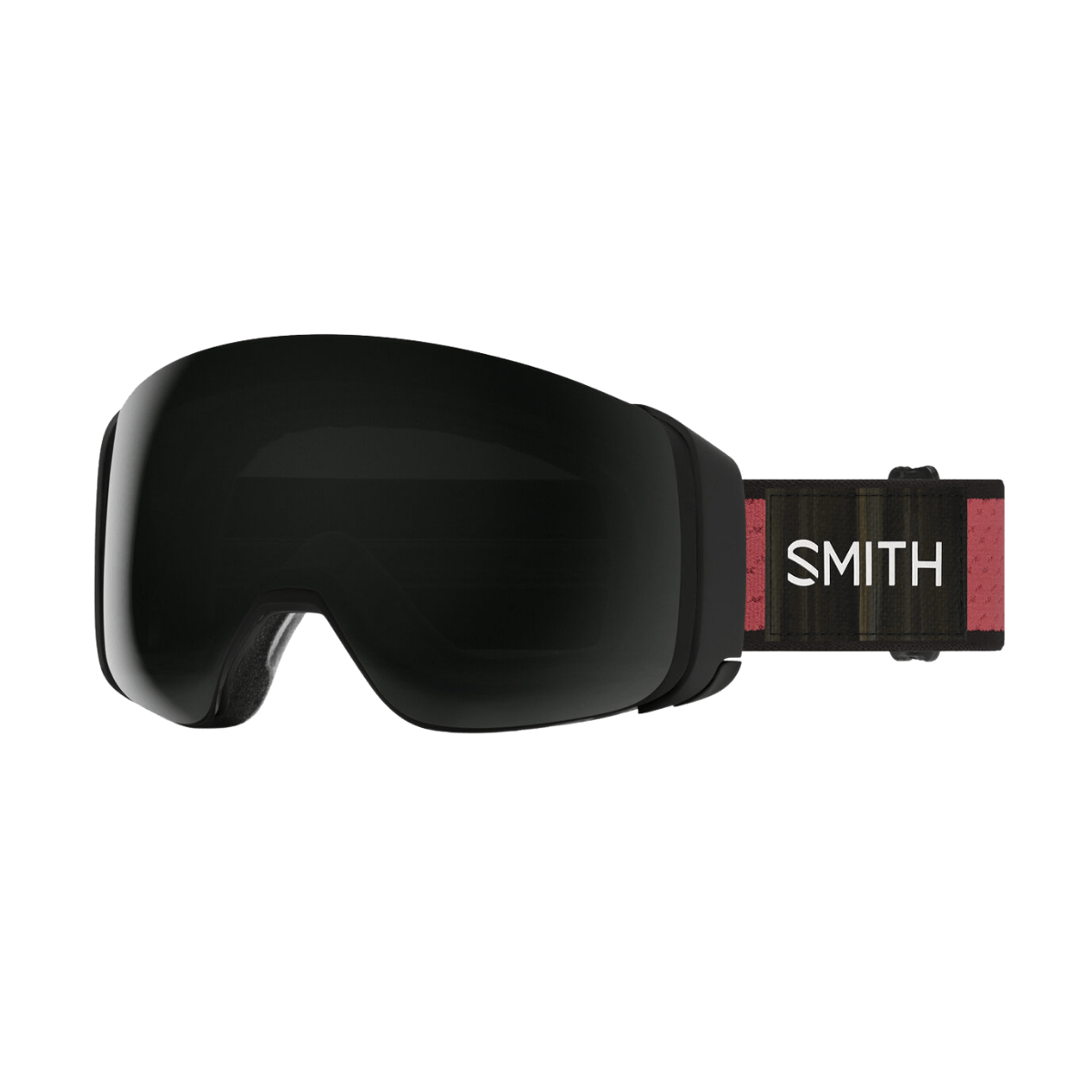 SMITH 4D MAG GOGGLE - TNF RED X SMITH CHROMAPOP SUN BLACK - SIDE FRONT VIEW