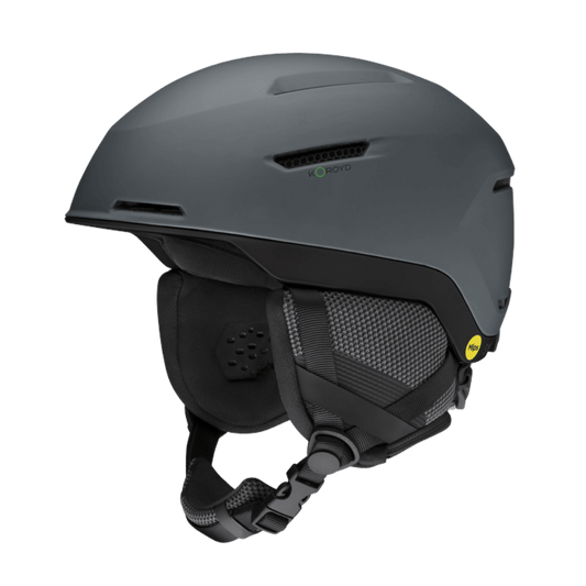 SMITH ADULT UNISEX ALTUS MIPS HELMET - MATTE SLATE/BLACK - SIDE VIEW