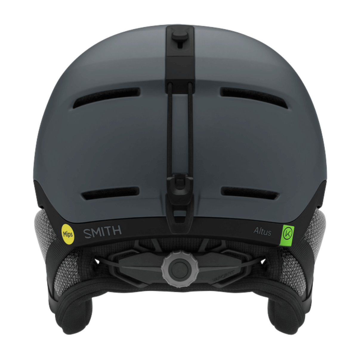 SMITH ADULT UNISEX ALTUS MIPS HELMET - MATTE SLATE/BLACK - BACK VIEW