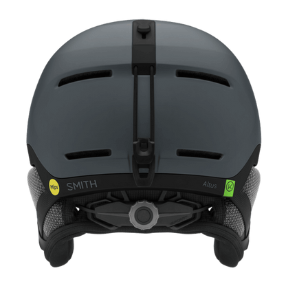 SMITH ADULT UNISEX ALTUS MIPS HELMET - MATTE SLATE/BLACK - BACK VIEW