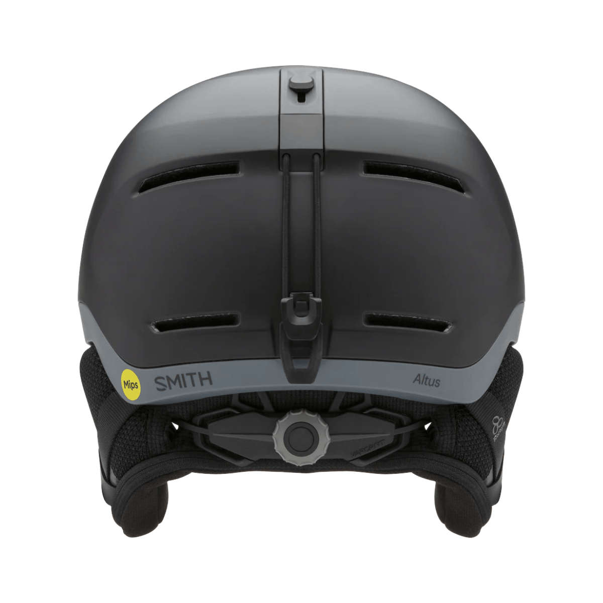 SMITH ADULT UNISEX ALTUS MIPS HELMET - MATTE BLACK/CHARCOAL  - BACK VIEW