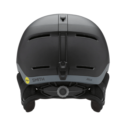 SMITH ADULT UNISEX ALTUS MIPS HELMET - MATTE BLACK/CHARCOAL  - BACK VIEW