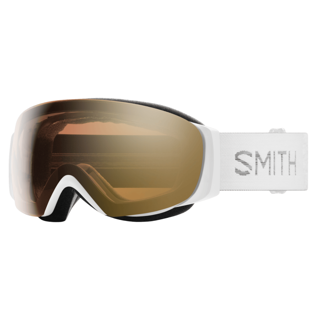SMITH IO MAG S GOGGLE - WHITE CHUNKY KNIT CHROMAPOP EVERYDAY ROSE GOLD MIRROR