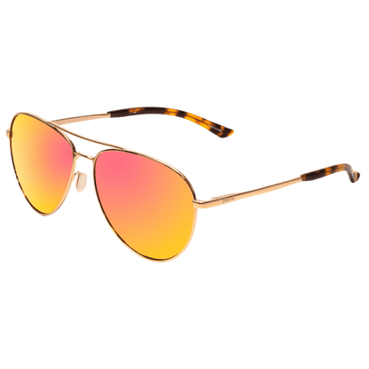 SMITH LAYBACK SUNGLASSES ROSE GOLD/CP POLARIZED ROSE GOLD MIRROR FRONT SIDE MIRROR
