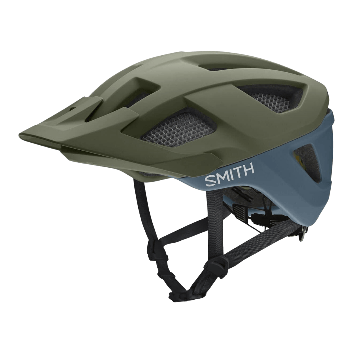 SMITH ADULT UNISEX SESSION MIPS BIKE HELMET - MATTE MOSS/STONE - SIDE VIEW