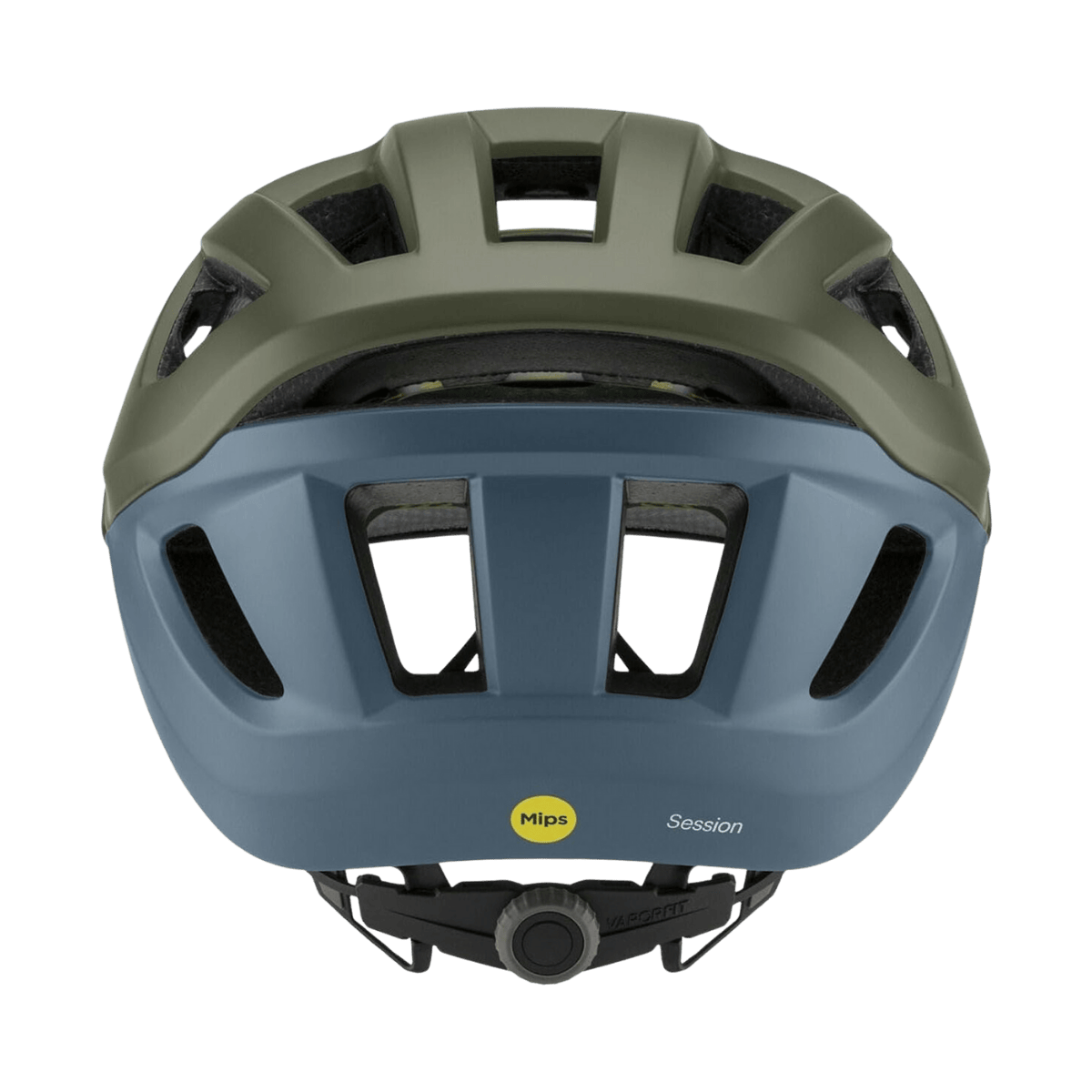 SMITH ADULT UNISEX SESSION MIPS BIKE HELMET - MATTE MOSS/STONE - BACK VIEW