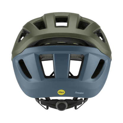 SMITH ADULT UNISEX SESSION MIPS BIKE HELMET - MATTE MOSS/STONE - BACK VIEW