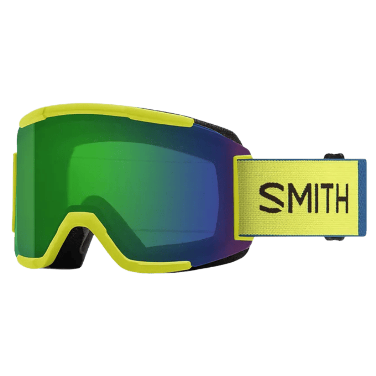 SMITH ADULT UNISEX SQUAD GOGGLES - NEON YELLOW- CP EVERYDAY GREEN MIRROR