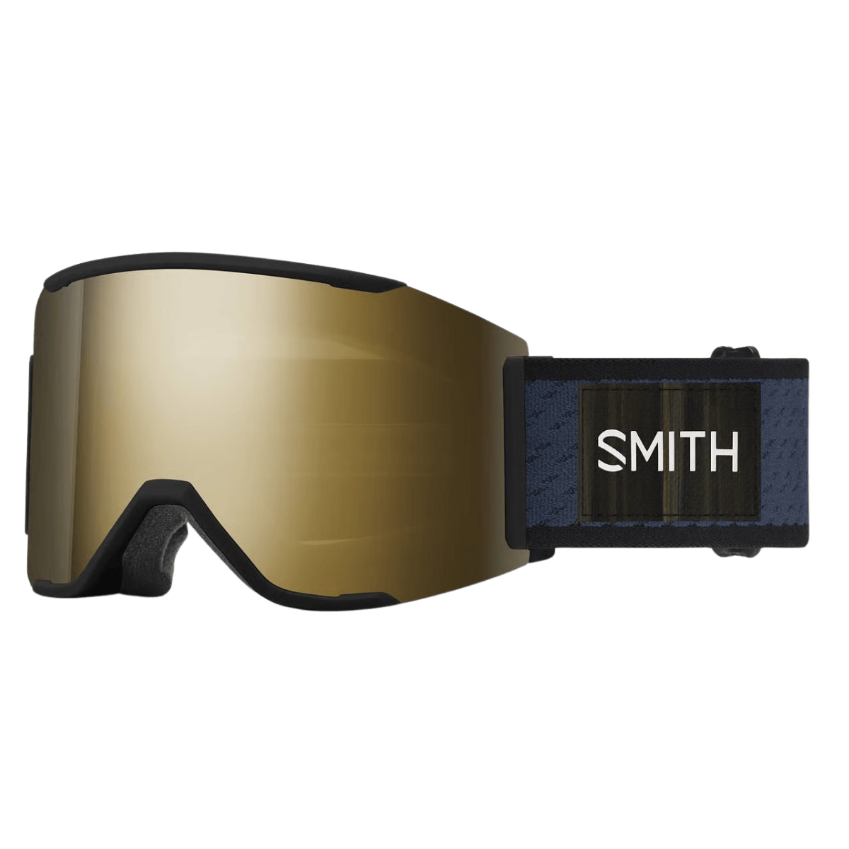 SMITH SQUAD MAG GOGGLE - TNF SHADY BLUE CHROMAPOP SUN BLACK GOLD MIRROR - FRONT VIEW