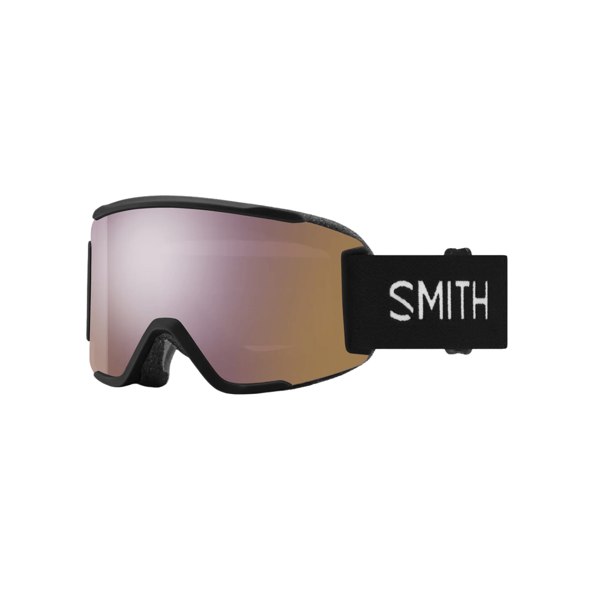 SMITH ADULT UNISEX SQUAD S GOGGLE - BLACK - CHROMAPOP EVERYDAY ROSE GOLD MIRROR
