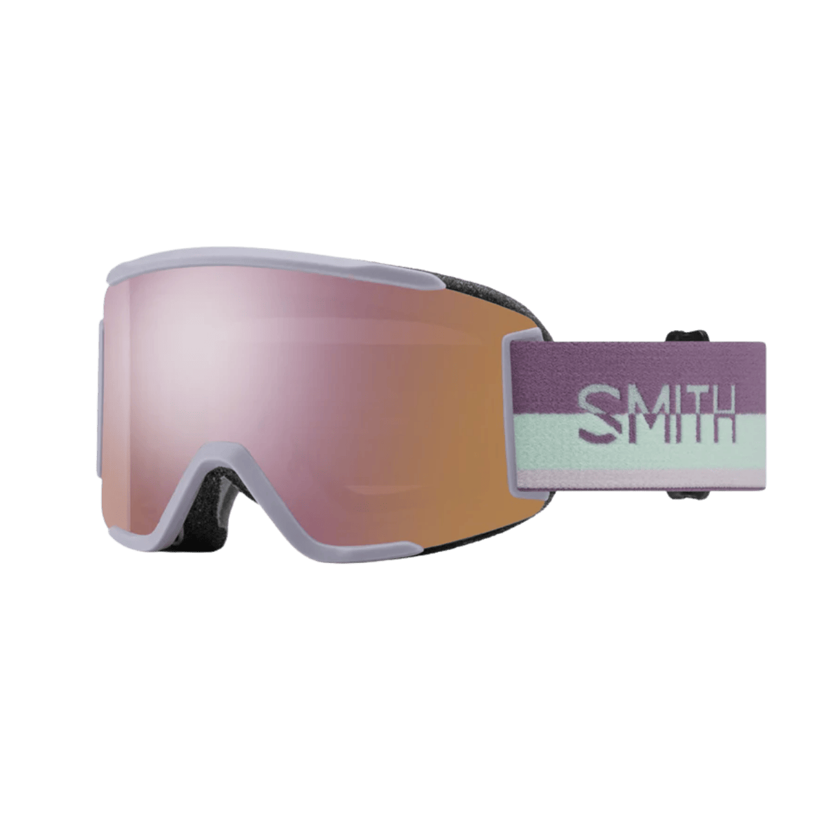 SMITH ADULT UNISEX SQUAD S GOGGLE - LUNAR FOG SPLIT - CHROMAPOP EVERYDAY ROSE GOLD MIRROR