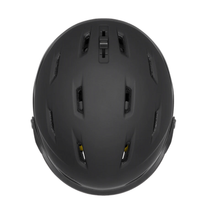 SMITH SURVEY MIPS HELMET - MATTE BLACK/CHROMAPOP EVERYDAY GREEN MIRROR - TOP VIEW