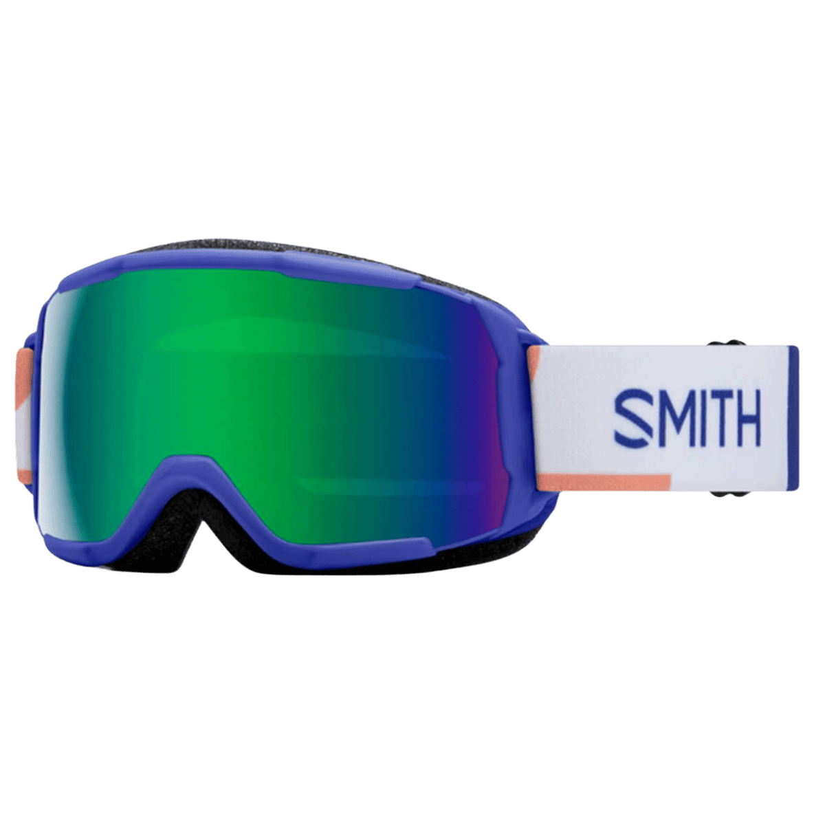 SMITH YOUTH UNISEX Y GROM JR GOGGLES - LAPIS RISOPRINT - GREEN SOL X MIRROR