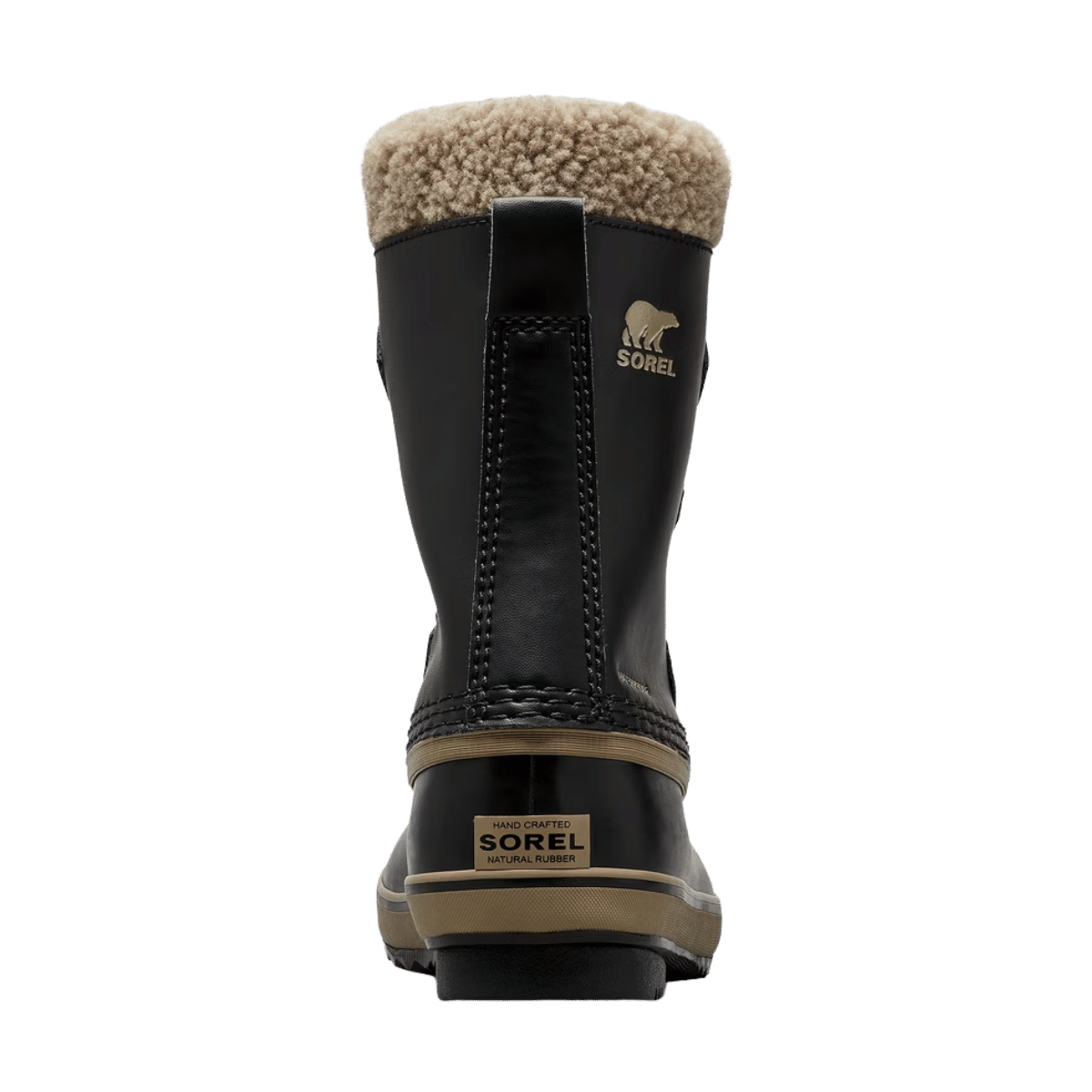 SOREL YOUTH YOOT PAC TP WATERPROOF BOOT - BLACK - BACK VIEW