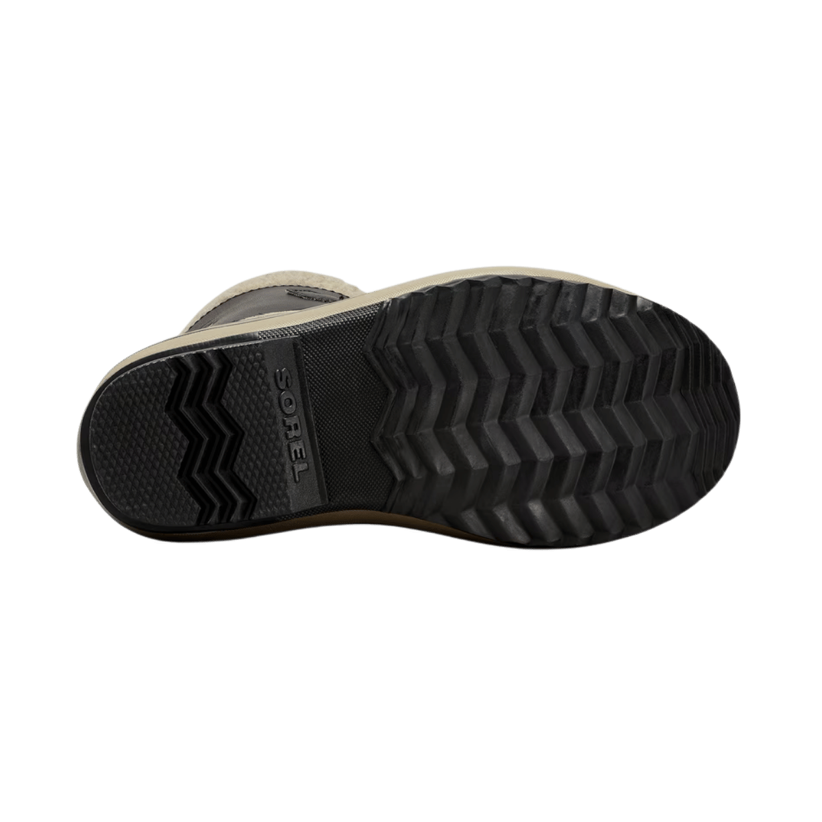 SOREL YOUTH YOOT PAC TP WATERPROOF BOOT - BLACK - SOLE VIEW