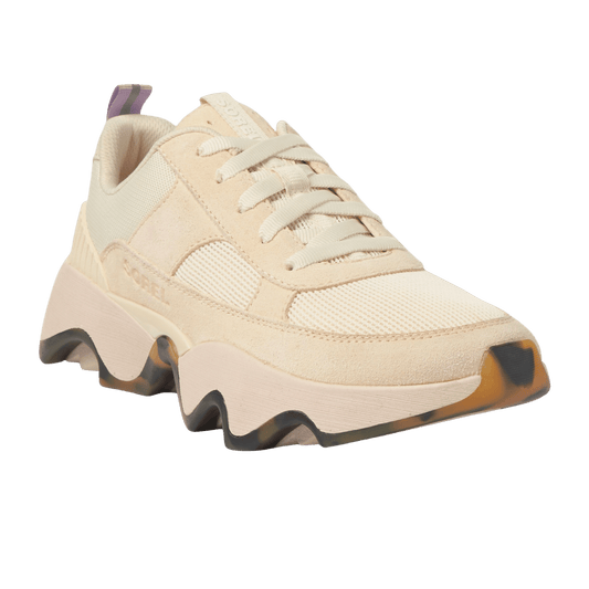 SOREL WOMEN'S KINETIC IMPACT II WONDER LACE SNEAKER SHOES - HONEY WHITE EUPHORIC - FRONT ANGLE VIEW