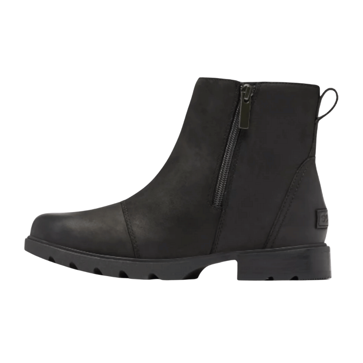 SOREL WOMEN'S EMELIE III ZIP WATERPROOF BOOTS - BLACK - SIDE VIEW
