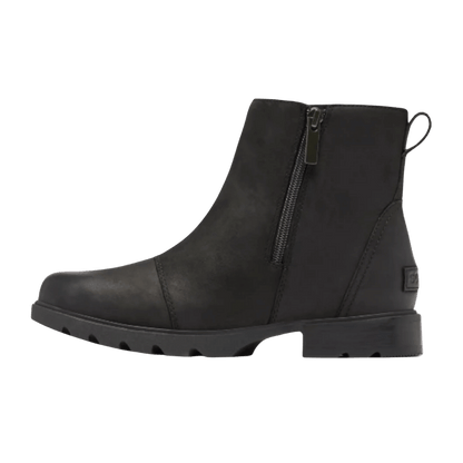 SOREL WOMEN'S EMELIE III ZIP WATERPROOF BOOTS - BLACK - SIDE VIEW