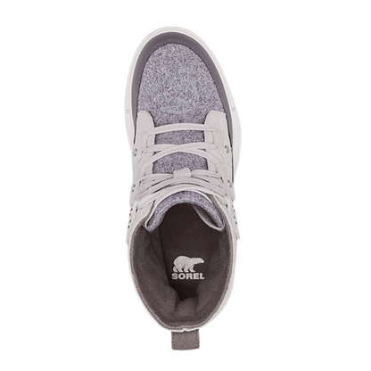 SOREL WOMEN'S EXPLORER NEXT JOAN WATERPROOF BOOTS - MOONSTONE/ SEA SALT - TOP VIEW