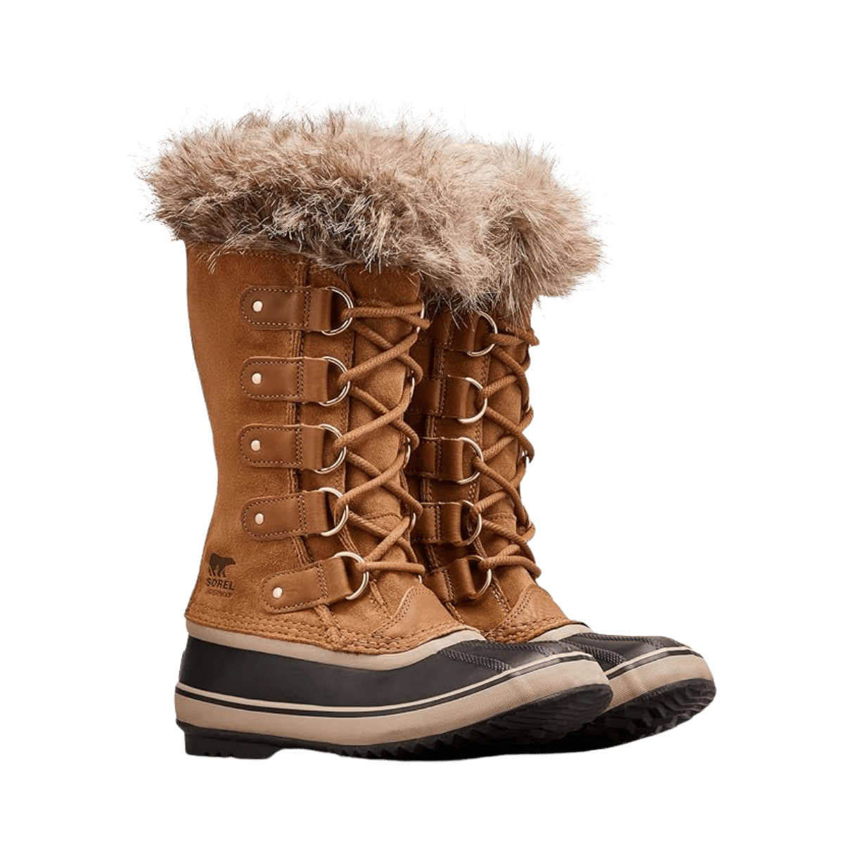 SOREL WOMEN'S JOAN OF ARCTIC WINTER BOOTS - CARAMEL BROWN BLACK