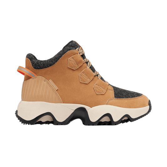 SOREL WOMEN'S KINETIC IMPACT CARIBOU PLUS WATERPROOF BOOT - TAWNY BUFF - RIGHT SIDE VIEW