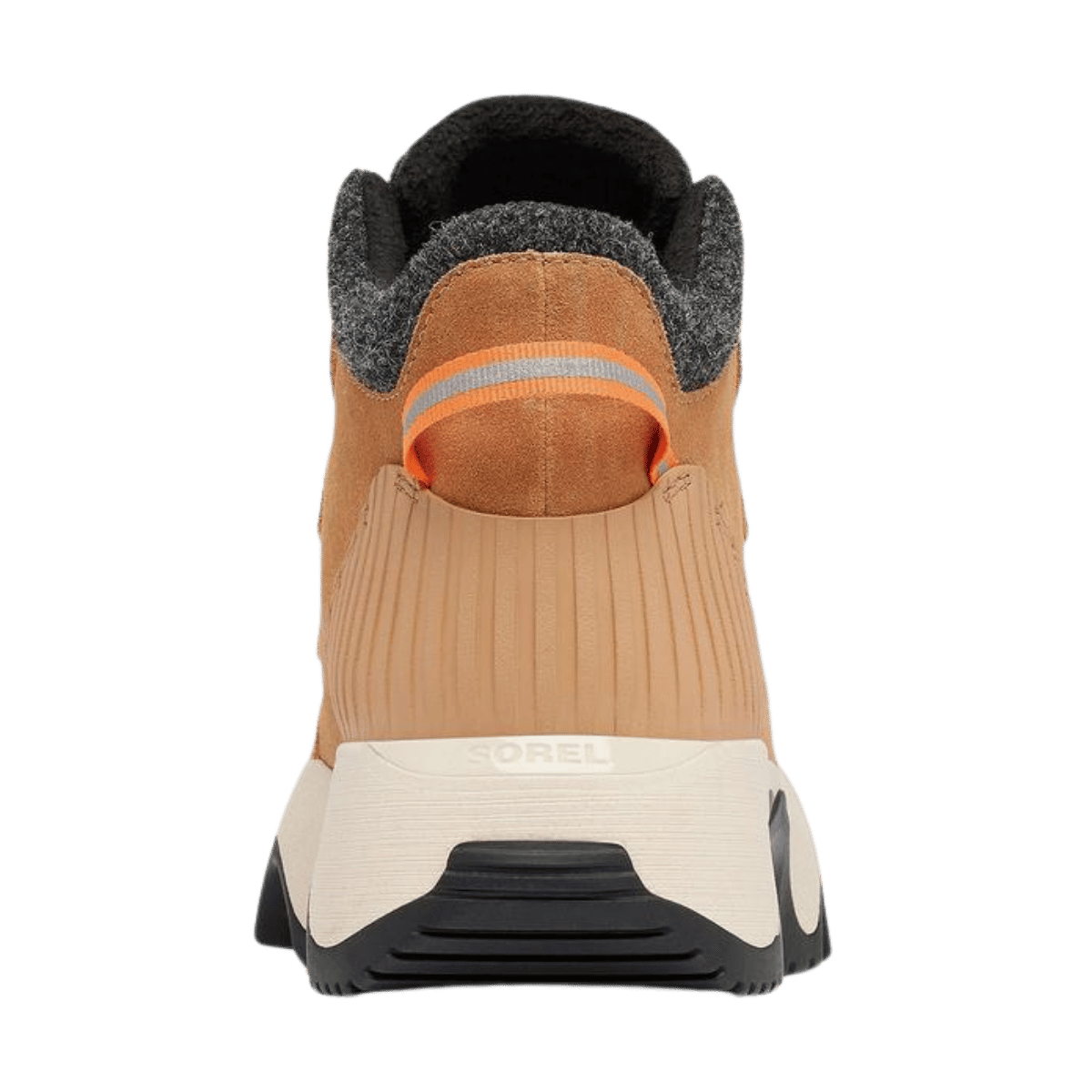 SOREL WOMEN'S KINETIC IMPACT CARIBOU PLUS WATERPROOF BOOT - TAWNY BUFF - BACK VIEW