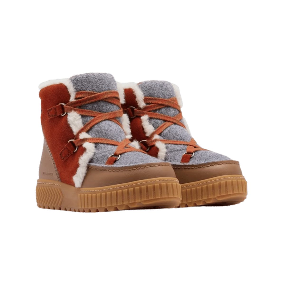 SOREL WOMEN'S ONA AVE ALPINE WATERPROOF BOOTS - VELVET TAN - FRONT ANGLED PAIR VIEW