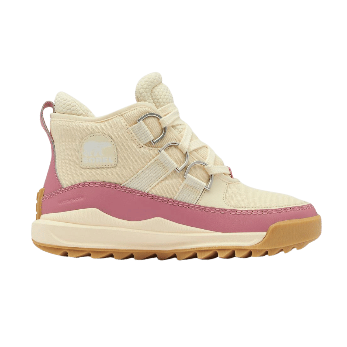 SOREL WOMEN'S ONA RMX CHUKKA PLUS WATERPROOF BOOT - HONEY WHITE - LEFT SIDE VIEW