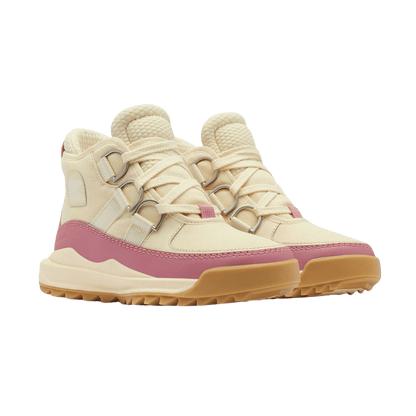 SOREL WOMEN'S ONA RMX CHUKKA PLUS WATERPROOF BOOT - HONEY WHITE - ANGLED PAIR VIEW