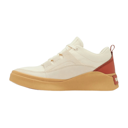 SOREL WOMEN'S OUT N ABOUT IV LOW WATERPROOF SNEAKER - HONEY WHITE - LEFT SIDE VIEW